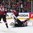 COLOGNE, GERMANY - MAY 11: Latvia's Elvis Merzlikins #30 can't make the save on the shot from Sweden's Elias Lindholm #28 (not shown) while Guntis Galvins #58 and Oskars Cibulskis #27 look on during preliminary round action at the 2017 IIHF Ice Hockey World Championship. (Photo by Andre Ringuette/HHOF-IIHF Images)

